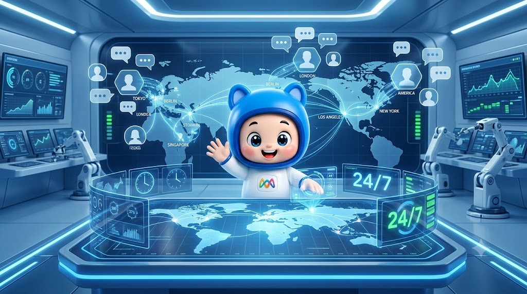  AI Agent hỗ trợ chăm sóc khách hàng toàn cầu 24/7, tự động phản hồi trên đa nền tảng.